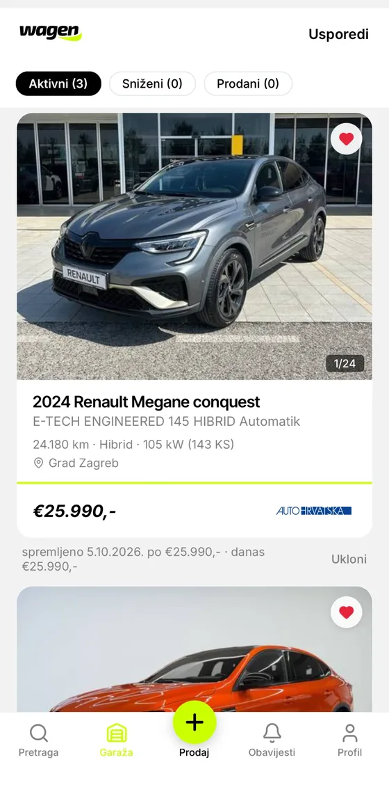 Garaža s praćenjem cijene
